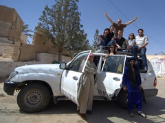Striking a pose on top of Ali's landcruiser...our last group photo with the gang!
