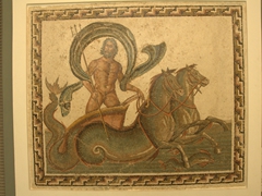 The chariot of Poseidon. Sousse's Archeology Museum has the second best collection of mosaics in Tunisia (after the Bardo)