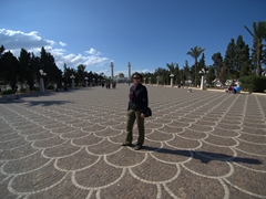 Becky excited to visit the  Mausoleum of Habib Bourguiba