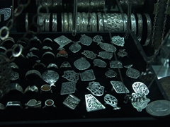 Beautiful silver jewelry at Souq de la Laine