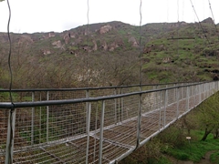 Walking across the Khndzoresk suspension bridge was a bit scary - avoid if you have a fear of heights!