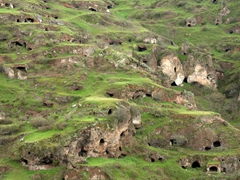Hundreds of caves to explore at Khndzoresk (we didn't realize it at the time but we were super close to the Azerbaijan border)