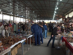 Interior view of Vernissage Market, an open air market geared for tourists