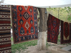 Eye catching carpets for sale at Vernissage Market