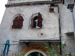 This old building in Mostar has been converted into a cafe/pizzeria