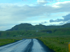 The winding road towards  Vík í Mýrdal