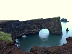 Gigantic lava arch of Dyrhólaey