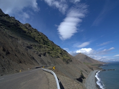Our first glimpse of the 120 KM stretch of road linking the East Fjords together

