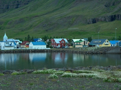 Colorful wooden buildings of Seyðisfjörður