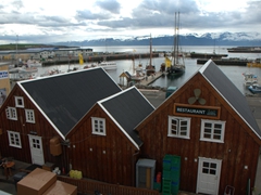 View overlooking Húsavík's harbor