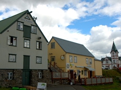 Húsavík's petite town center