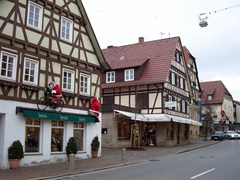 The half-timbered buildings (fachwerke) and cobbled streets of German towns always thrilled us...we love this type of architecture!