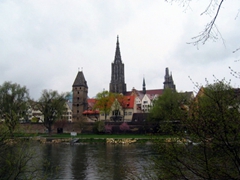 Ulm's massive munster (Lutheran Church) is the tallest church in the world with a steeple measuring 530 feet