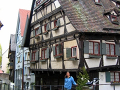 Ulm's fischerviertel (fishermen's quarter) on the Blau River is full of half-timbered houses, cobble stoned streets, and quaint footbridges