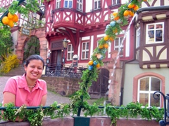 Becky fell in love with Miltenberg's gorgeous old town market area. It really is a pretty section of Germany