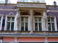 An example of the Art Nouveau movement that spread through Riga in 1899