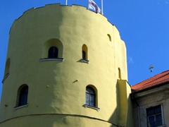 Tower of the 14th Century Riga Castle (Rigas pils) which houses two museums and also functions as the residence of the Latvian President