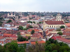 View of the Vilnius skyline as seen from Gediminas Tower